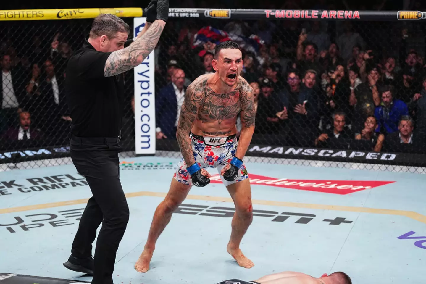 Max Holloway produced a stunning last second knockout over Justin Gaethje in April. (Image: Getty)