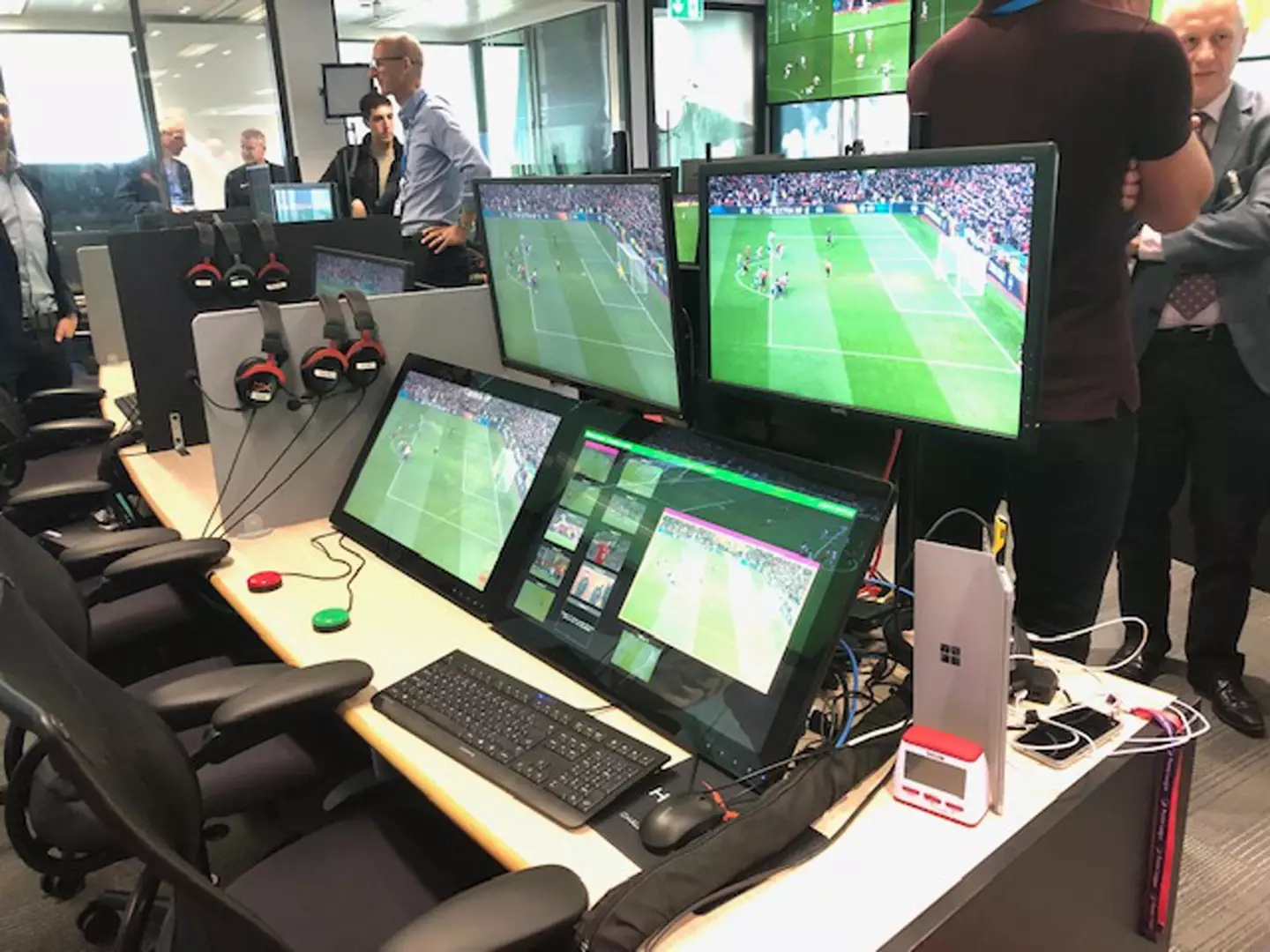 Stockley Park's VAR set up. Image: Alamy