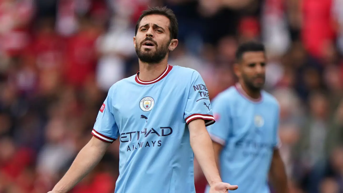 Bernardo Silva reacts during the FA Community Shield (Image: PA Images/Alamy)