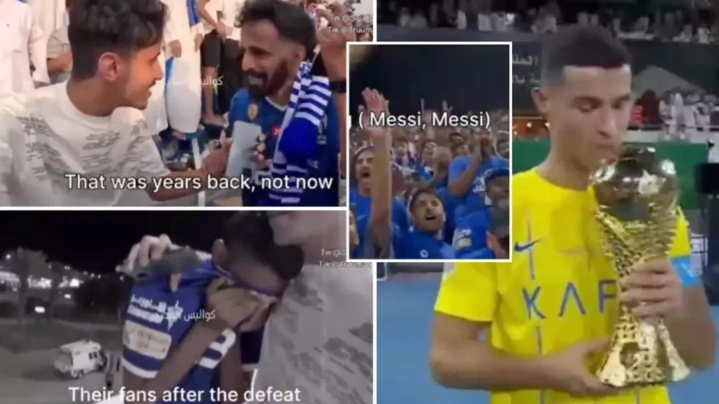 Footage of Al Hilal fans calling Cristiano Ronaldo washed and chanting for Lionel Messi during the cup final has emerged
