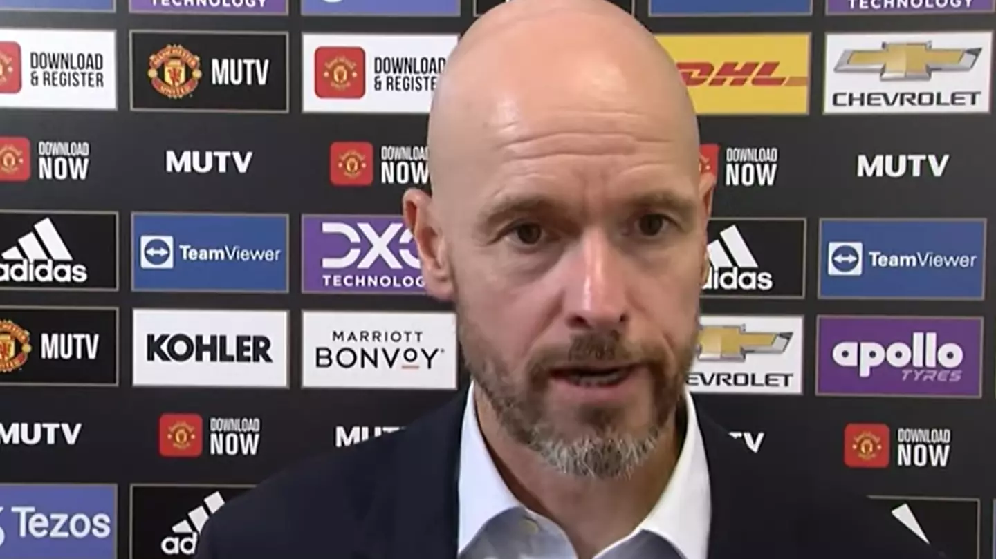 Erik ten Hag reacts to Manchester United's 3-1 victory over Arsenal
