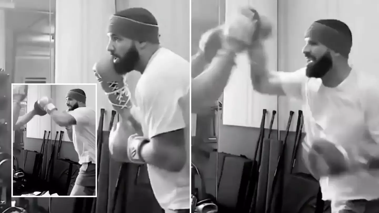 Boxing fans react as Drake uploads video of himself hitting the pads