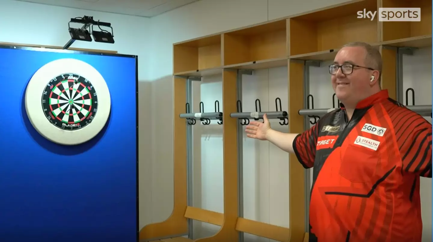 Bunting celebrates getting a nine-darter. Image credit: Getty
