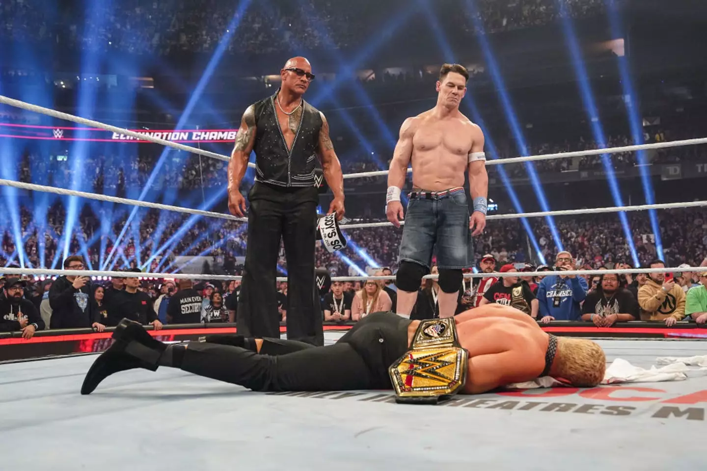 John Cena turned heel at Elimination Chamber (Image: Getty)