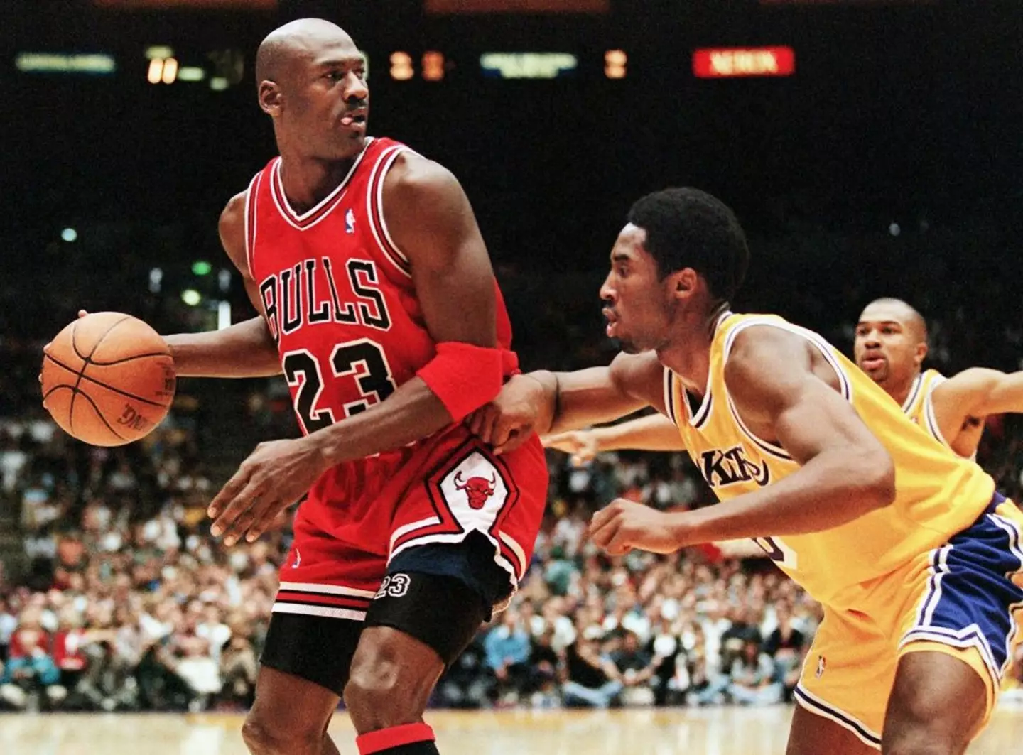 Michael Jordan crossed paths with Kobe Bryant in the early days of the Lakers star's career. (Image: Getty)