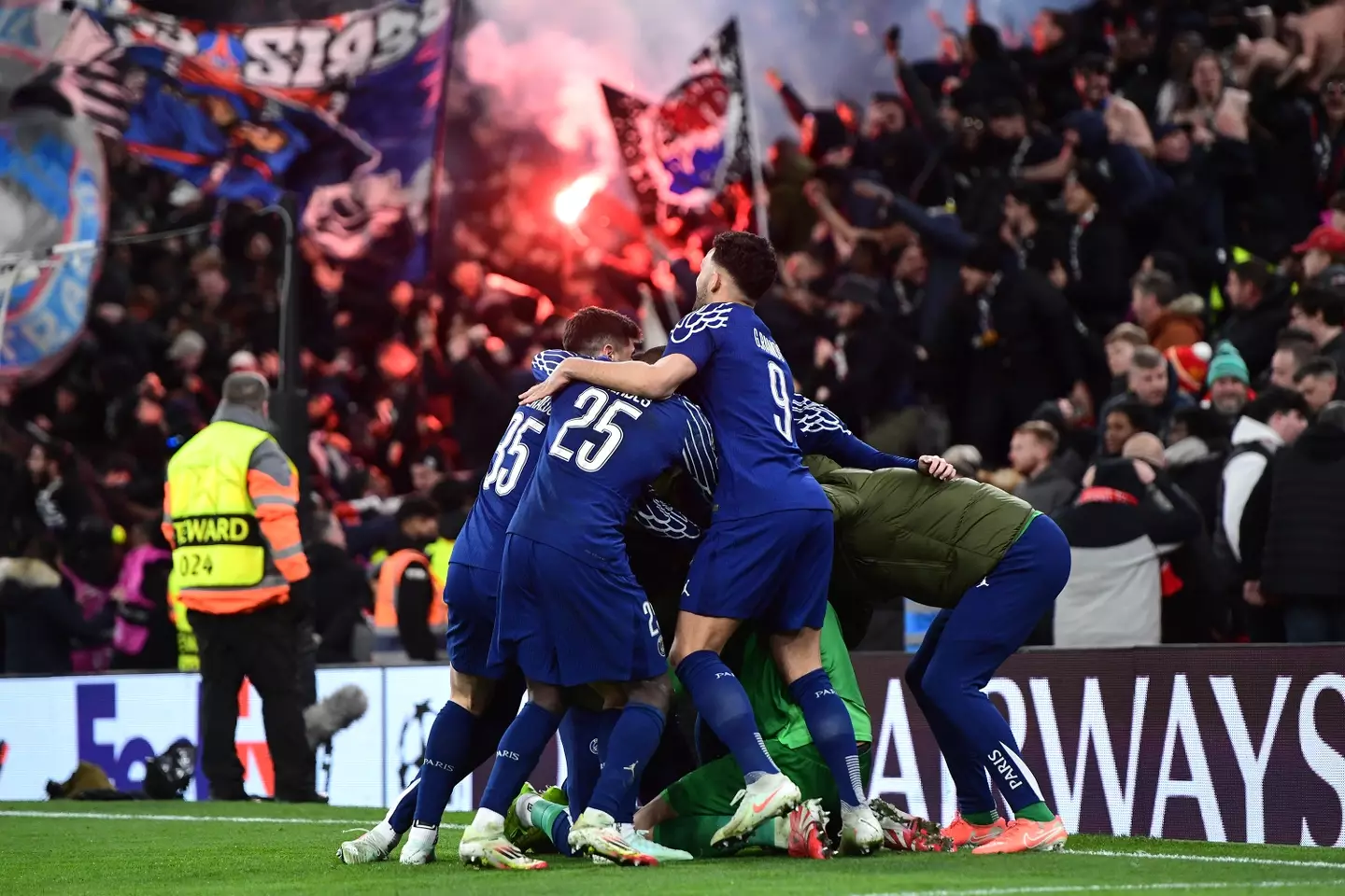 PSG progressed to the Champions League quarter-finals. Image: Getty