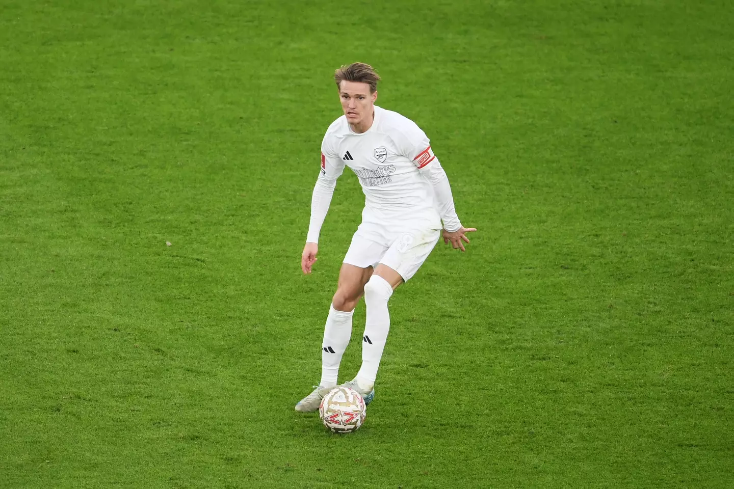 Martin Odegaard was criticised by Arsenal fans online. Image: Getty