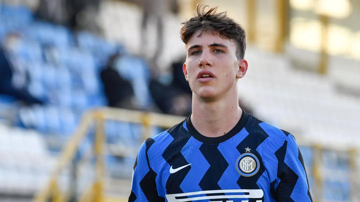 Cesare Casadei in action for Inter Milan's youth team. (Alamy)