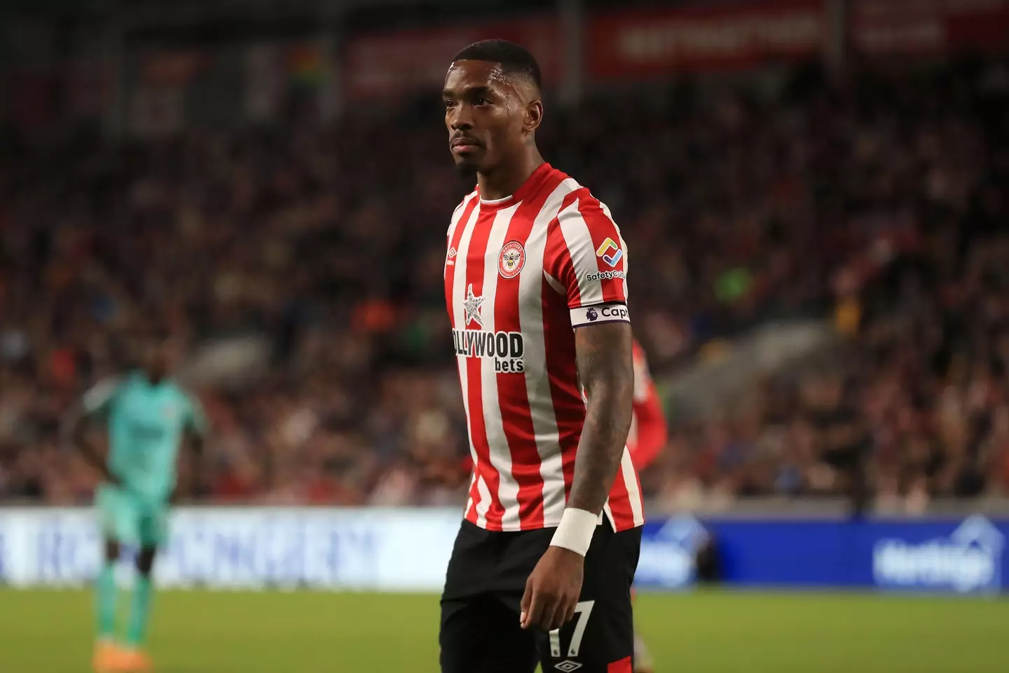 Toney, pictured during Brentford's 2-0 win over Brighton. (Image