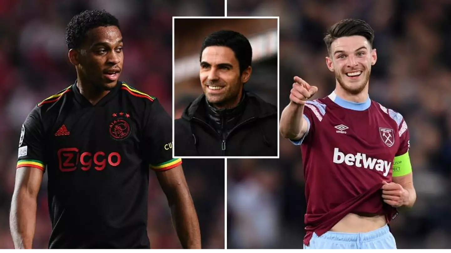 Arsenal could be about to complete Declan Rice and Jurrien Timber signings as Emirates 'clue' spotted