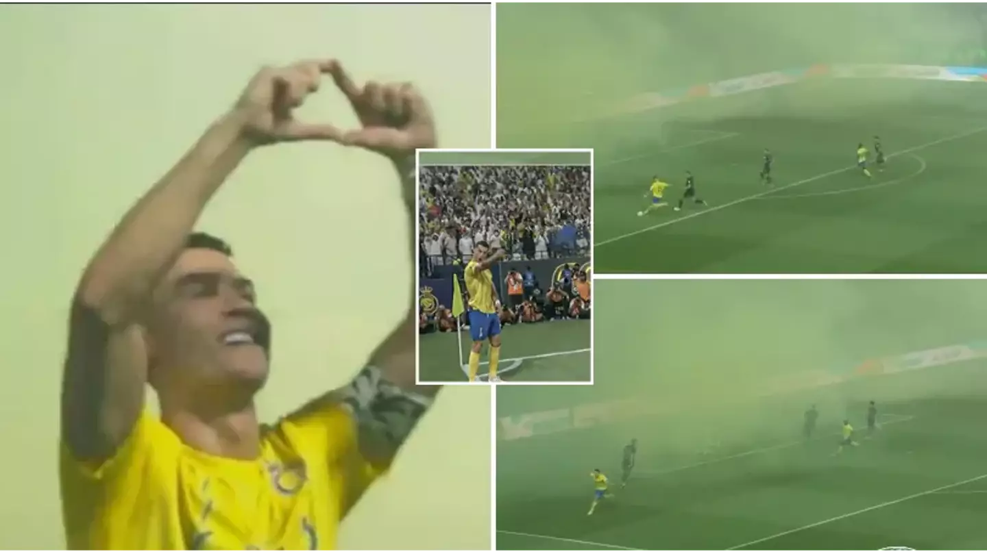 Cristiano Ronaldo scores mad 'ghost goal' to give Al Nassr lead, the keeper couldn't see a thing