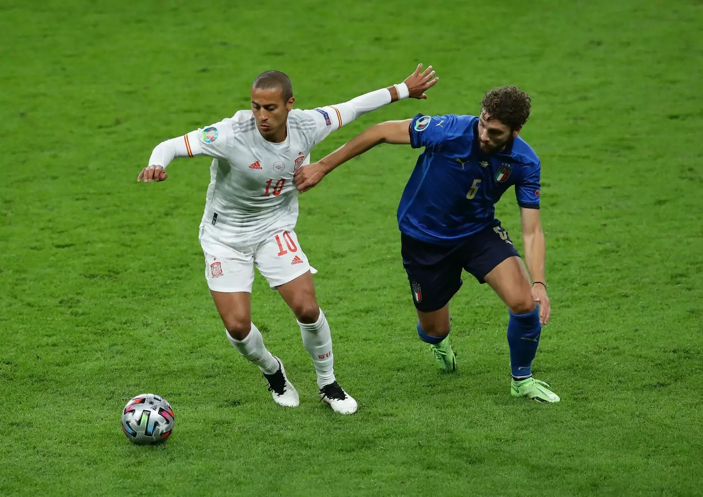 Thiago last played in Euro 2020. Image: Alamy