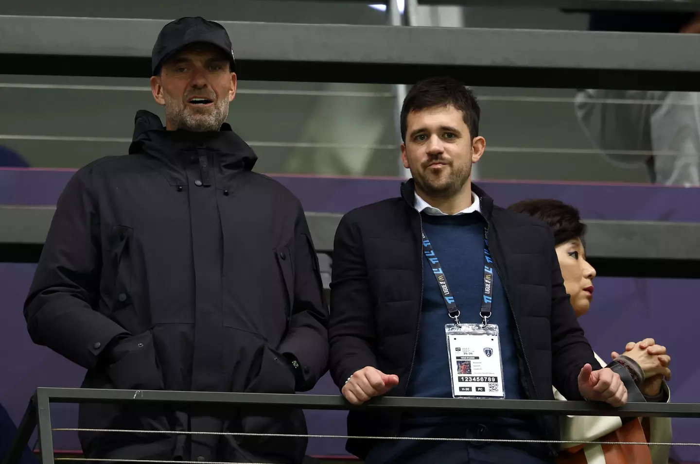 Klopp attended Paris FC vs Lyon on the same night Liverpool lost to Palace. Image: Getty