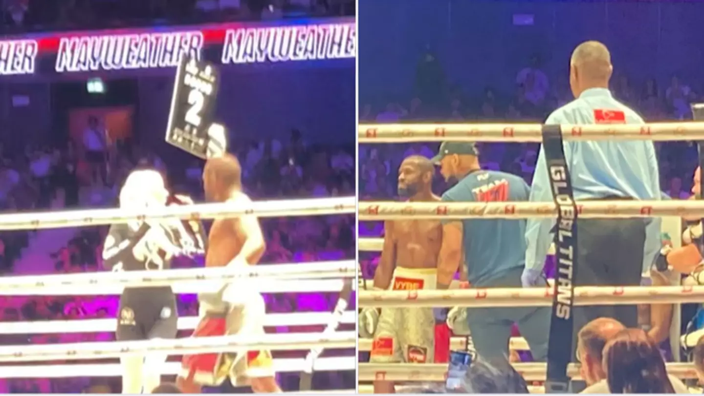 Floyd Mayweather was dancing in between rounds during fight with Deji