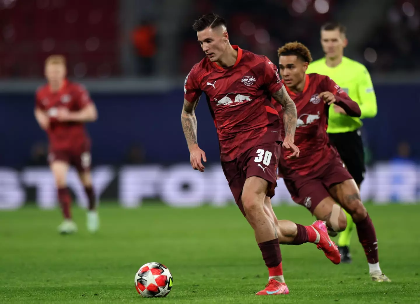 Benjamin Sesko is attracting the interest of Arsenal (Credit:Getty)