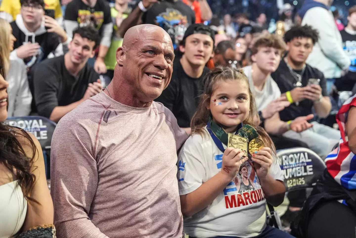 Kurt Angle was in attendance at the 2025 Royal Rumble. Image: Getty