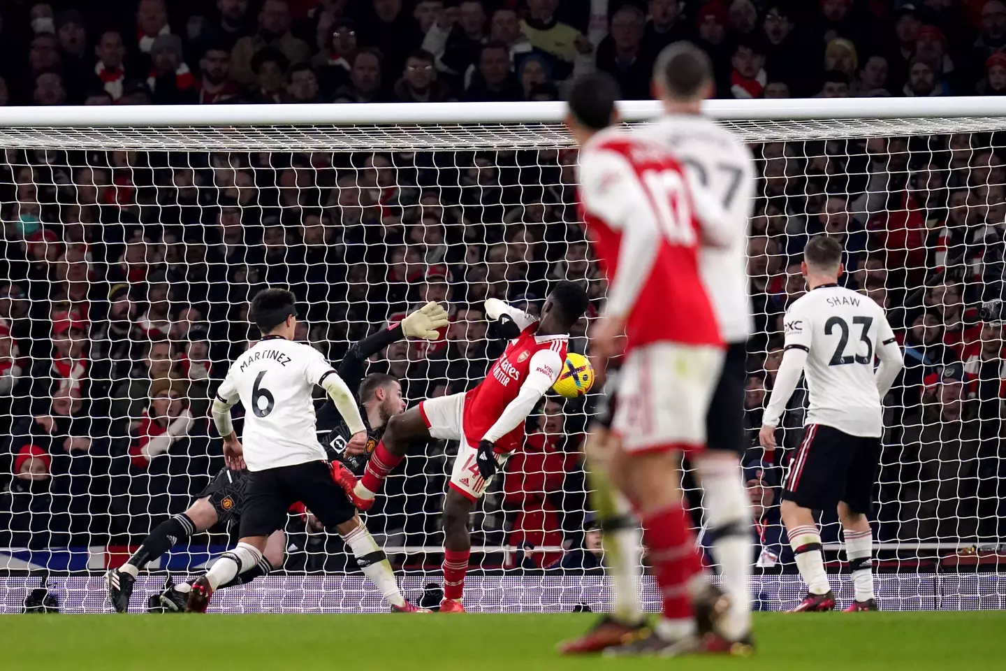 Nketiah scores the winner. Image: Alamy