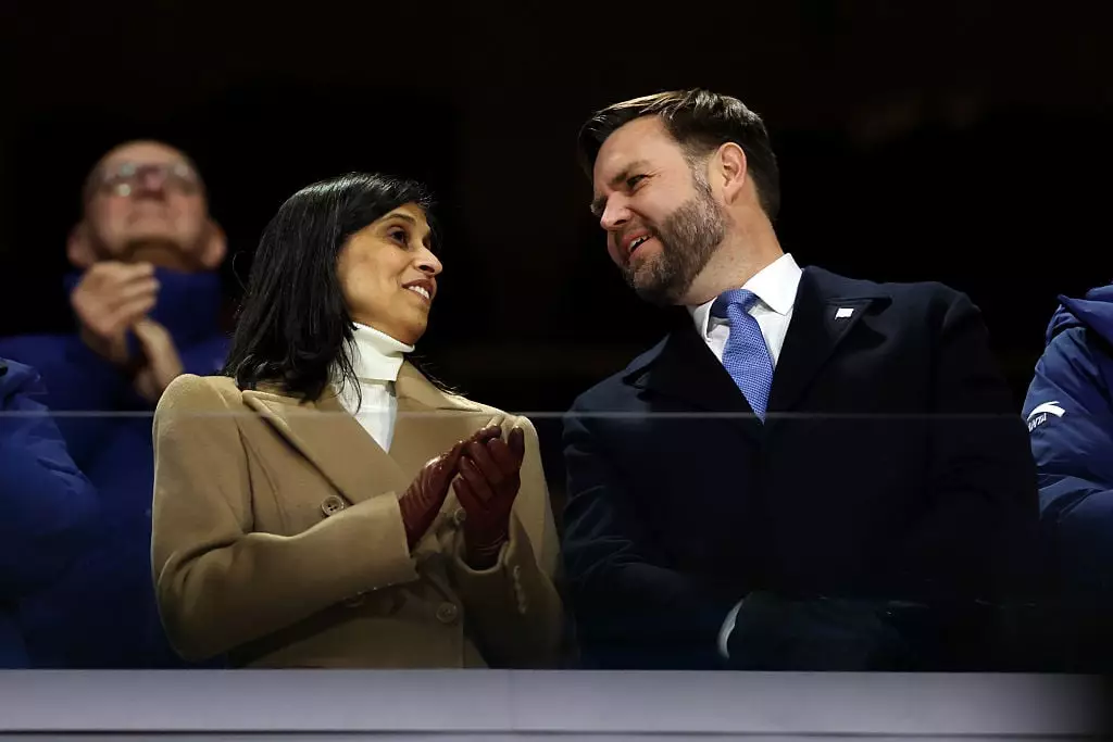 JD Vance (right) was booed by crowds in Milan (Credit:Getty)