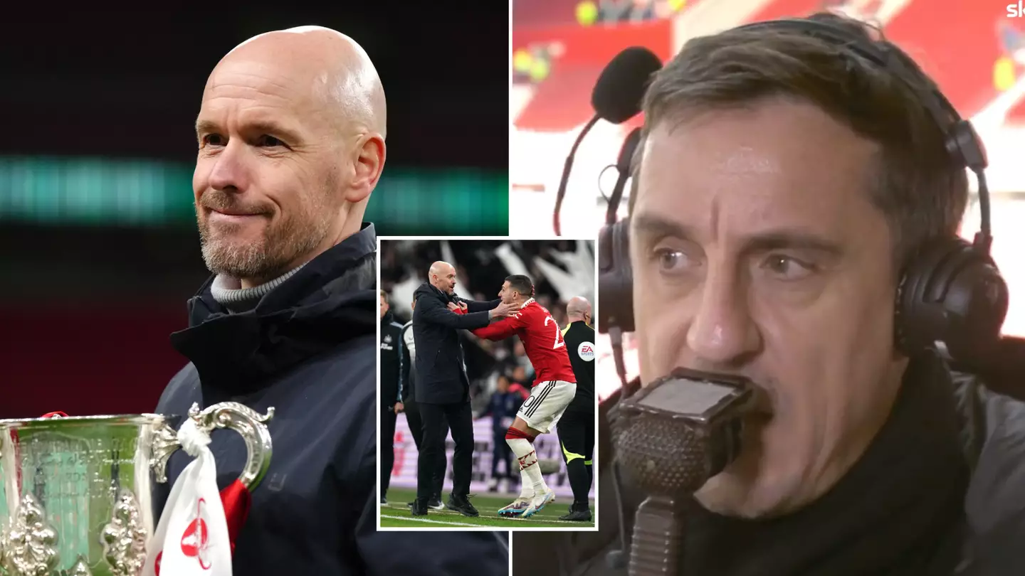 Gary Neville expertly breaks down HUGE Erik ten Hag decision that 'surprised' him in League Cup final win