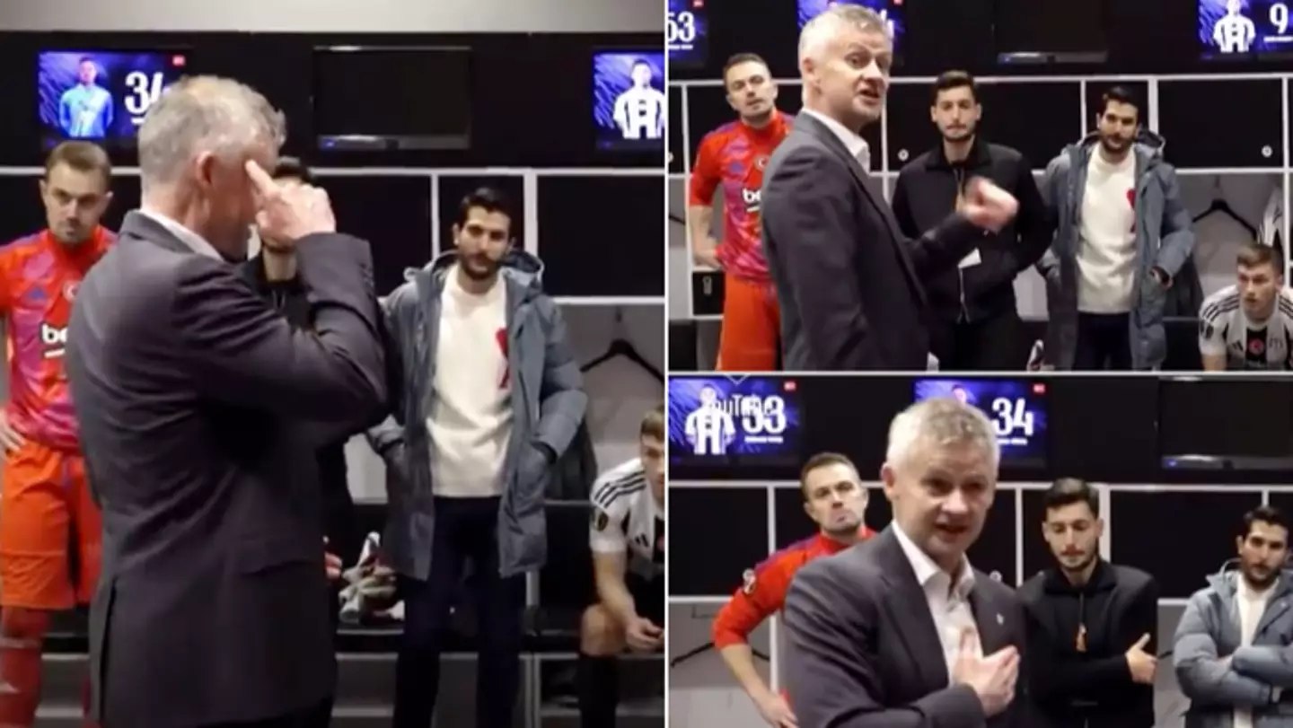 Ole Gunnar Solskjaer’s dressing-room speech to his Besiktas players after Europa League win is going viral