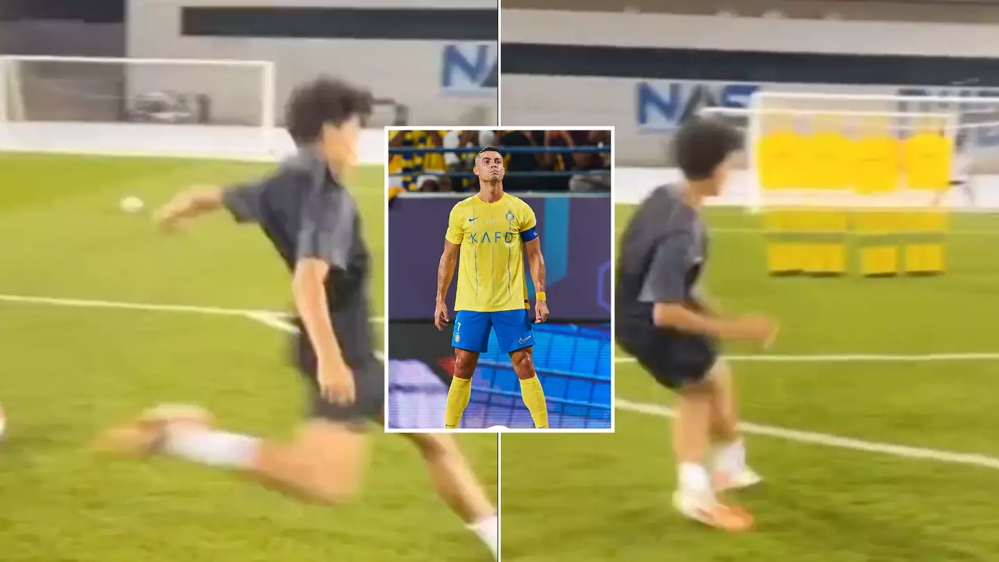 Fans convinced Cristiano Ronaldo is creating "another beast" after his son's free-kick