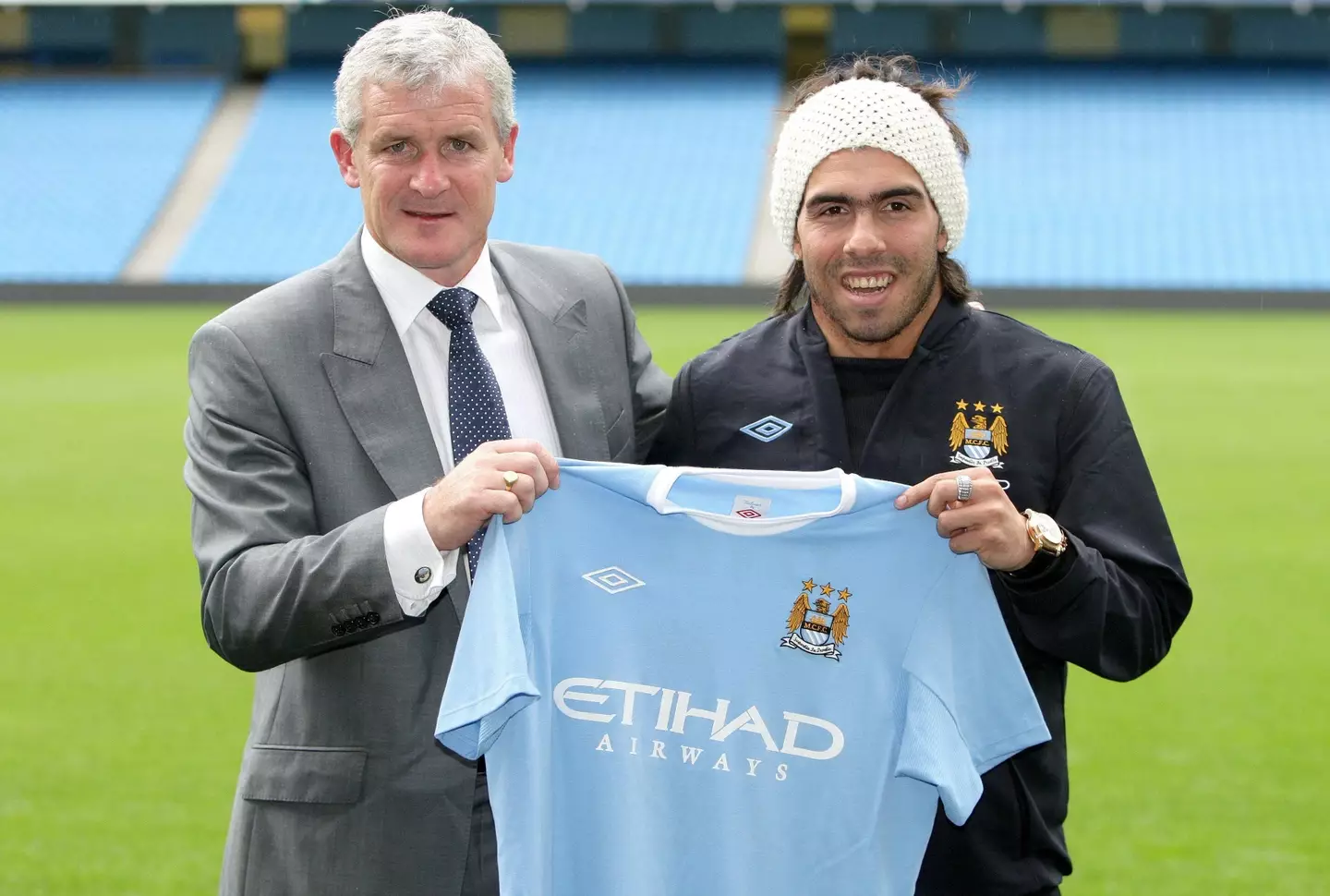 Carlos Tevez was the last high-profile player to swap United for City (Image: PA)
