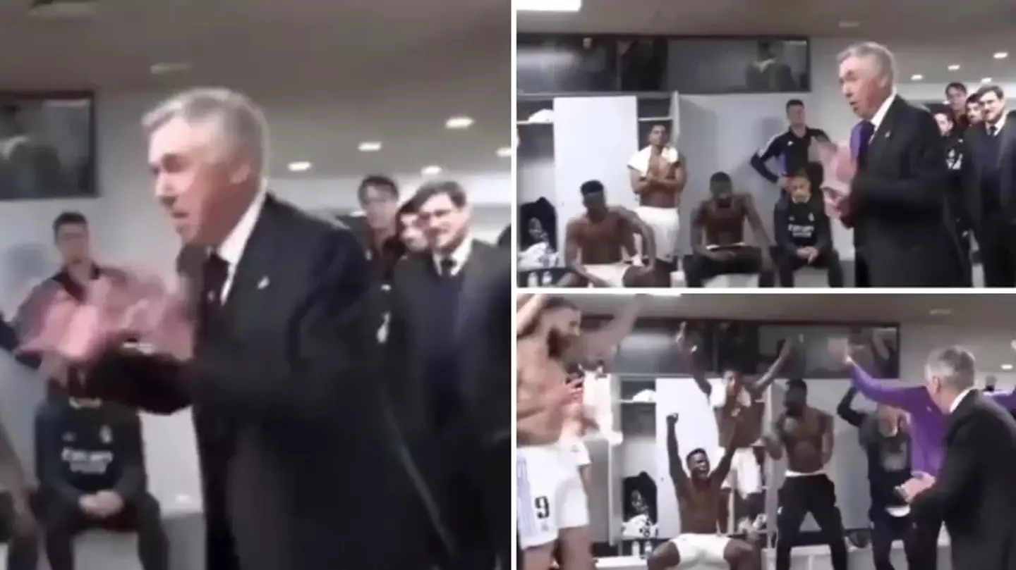 The reaction of the Real Madrid players when Carlo Ancelotti announced a day off tomorrow