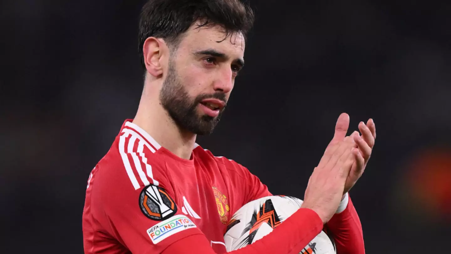 Eagle-eyed Man Utd fans spot brutal message somebody wrote to Bruno Fernandes on hat-trick match ball