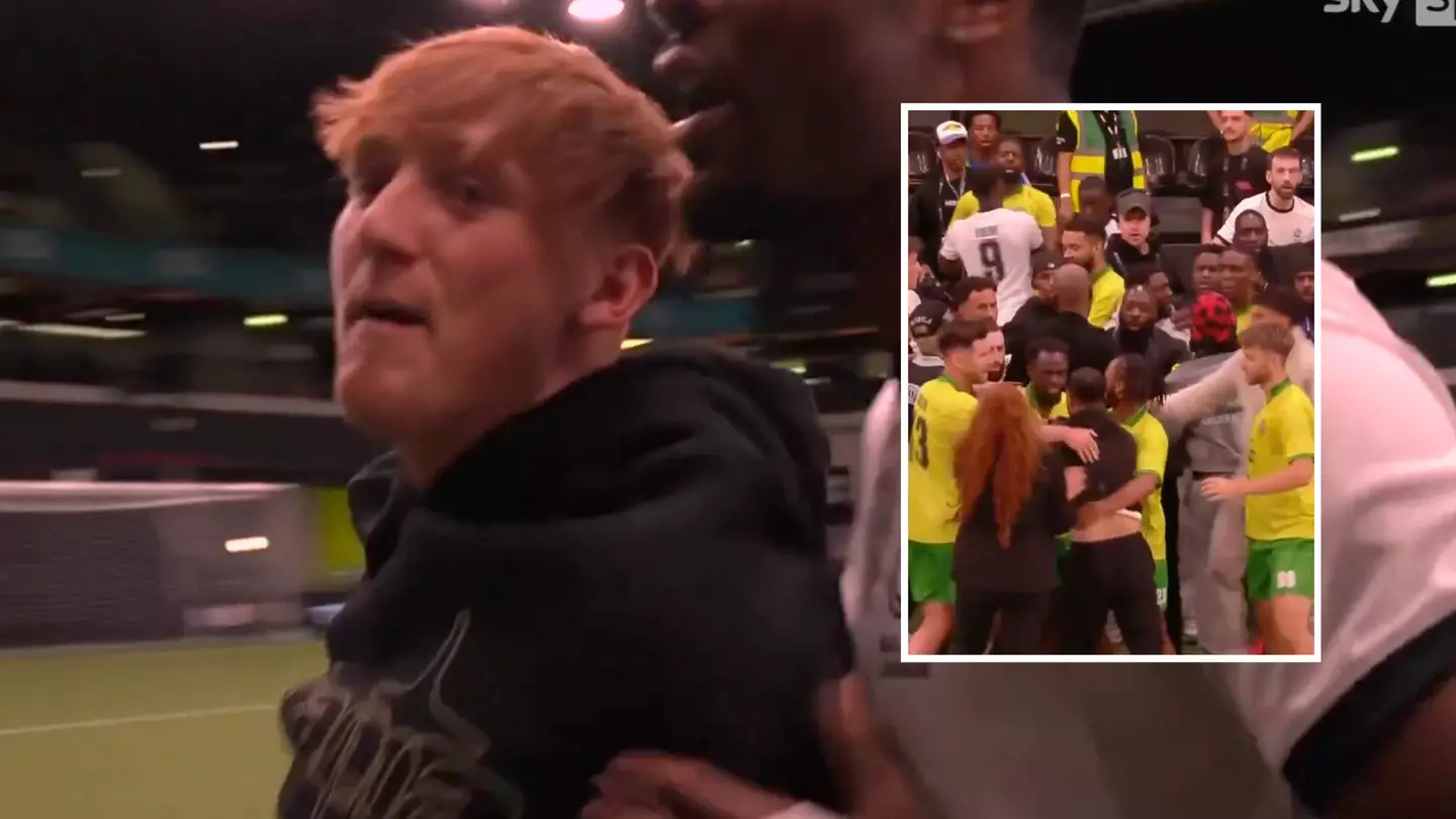 Angryginge furiously held back by stewards as Baller League match turns ugly following brutal challenge