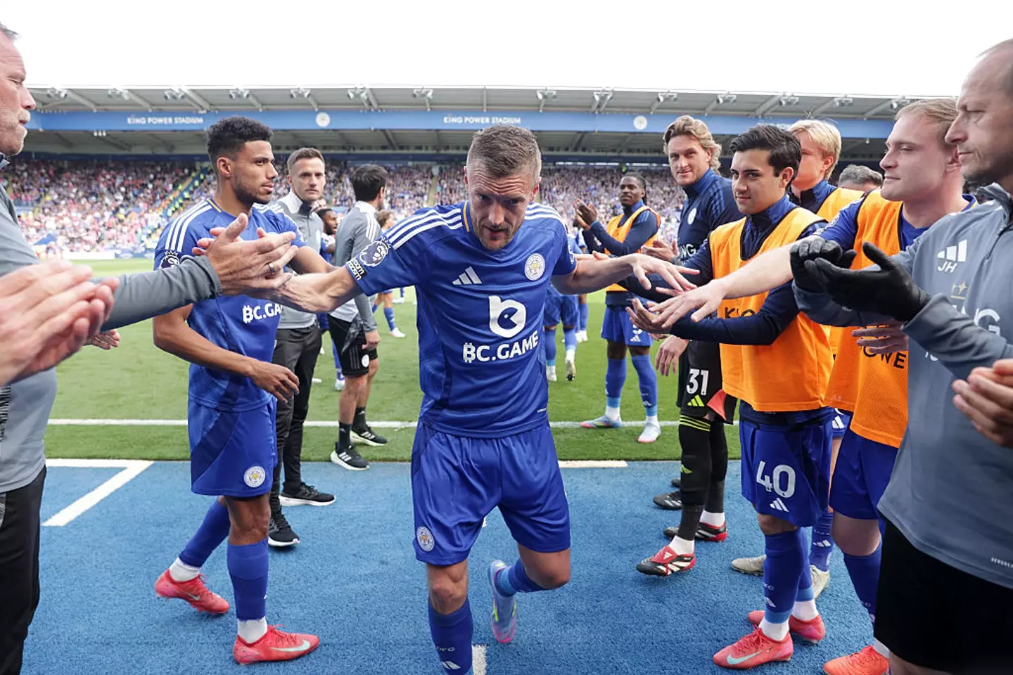 Jamie Vardy will leave Leicester upon the expiration of his contract (Credit:Getty)