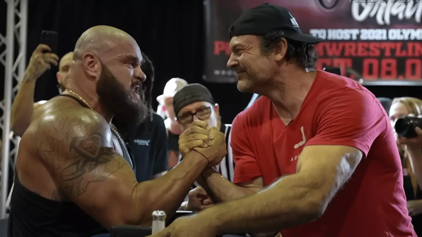 Arm wrestling champion left WWE superstar livid after beating him in heated encounter
