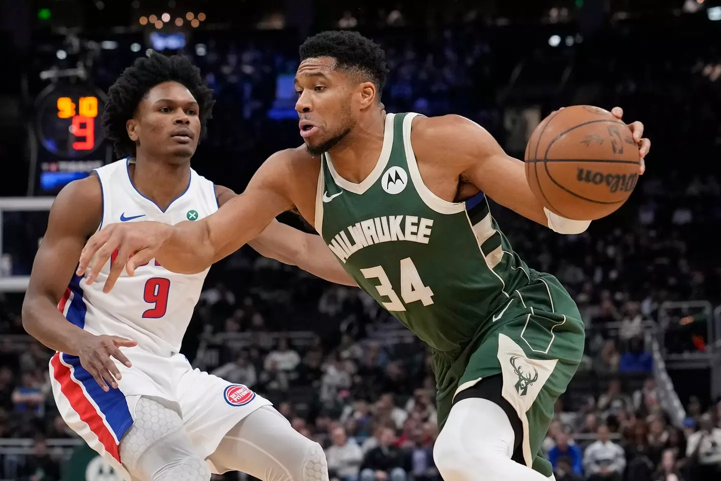 Giannis Antetokounmpo in action for the Bucks (Image: Getty)