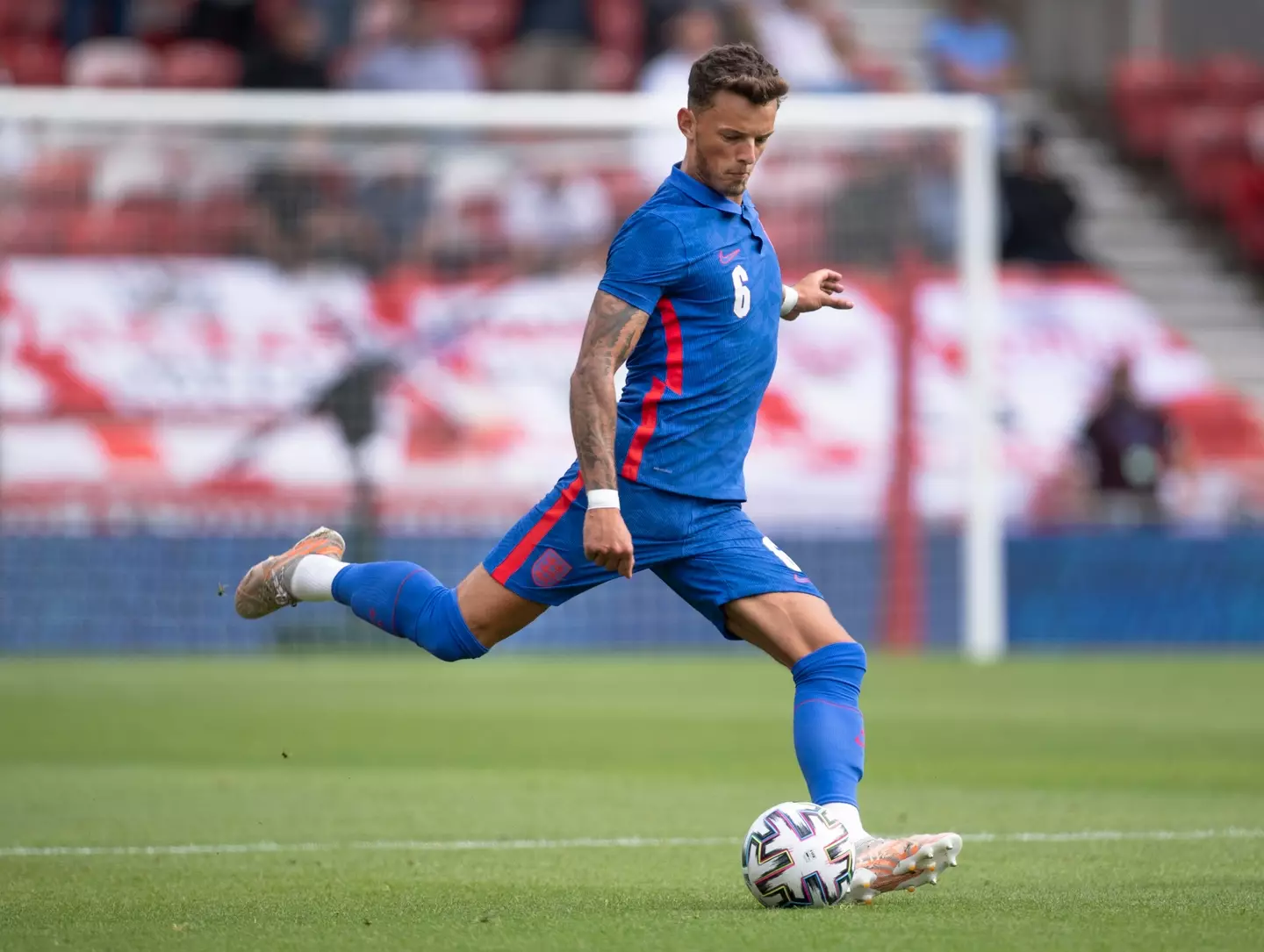 Ben White in action for England. Image: Getty 