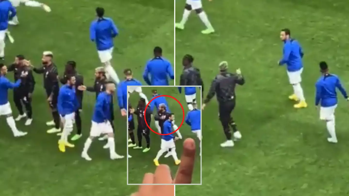Hakan Calhanoglu refused to shake hands with Theo Hernandez in explosive exchange before Milan derby