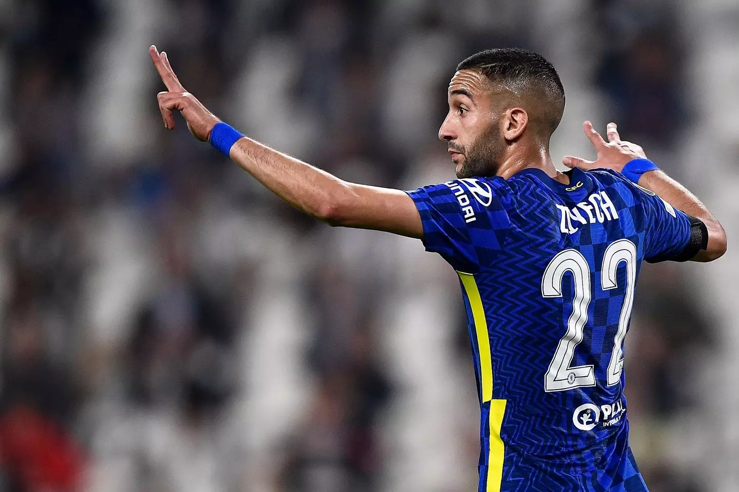 Hakim Ziyech for Chelsea against Juventus. (Alamy)