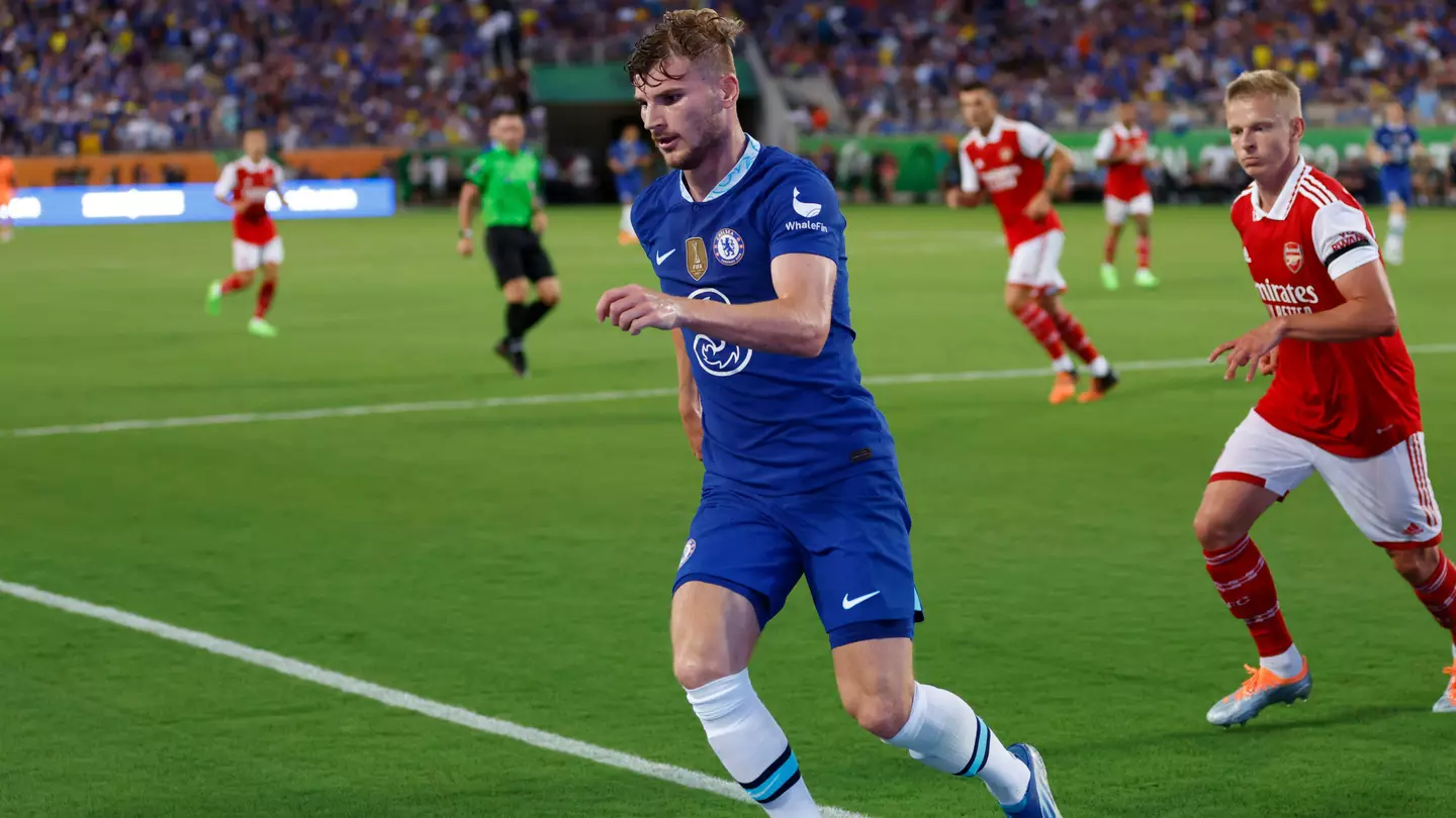 Chelsea forward Timo Werner (11) during the game between Chelsea and Arsenal on July 23, 2022 at Camping World Stadium. (Alamy)