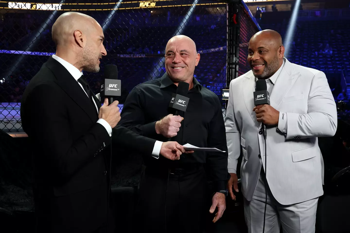Joe Rogan was on commentary for UFC 324, the first card on Paramount. Image: Getty