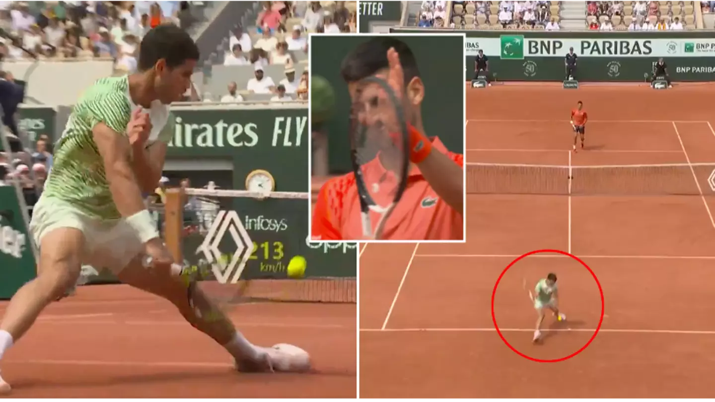 Carlos Alcaraz just hit a tennis shot that will be remembered forever vs Novak Djokovic