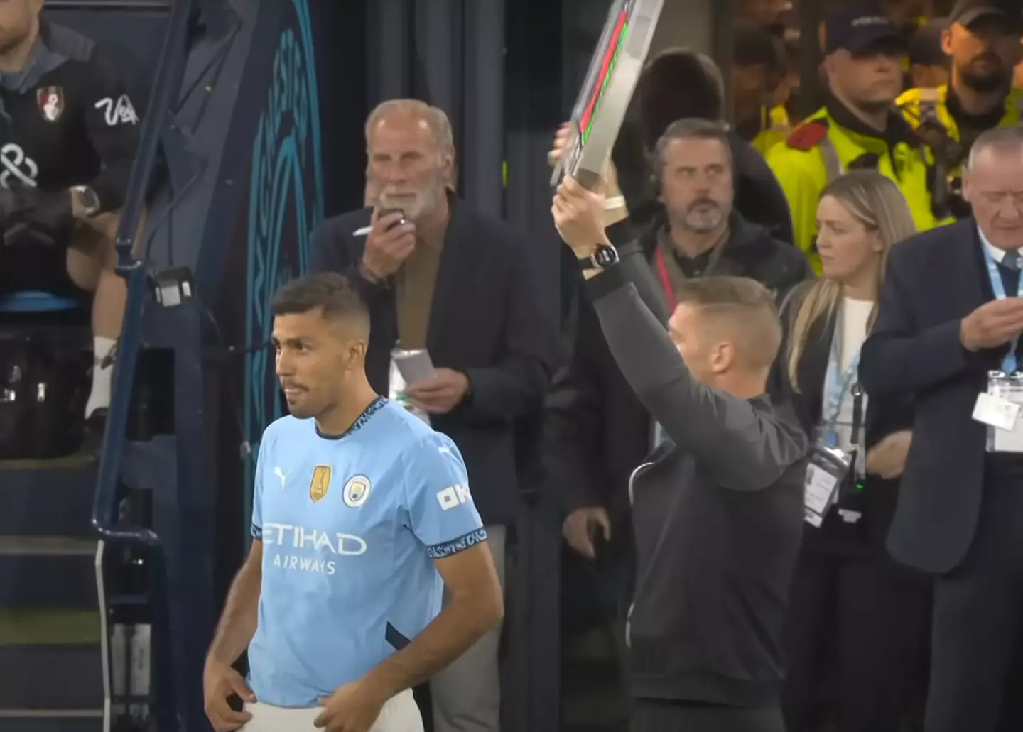 Rodri made his Man City comeback on Wednesday (Image: Sky Sports)