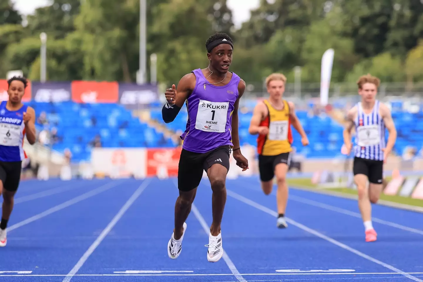 Divine Iheme at the England U15 Championships (Image: Getty)