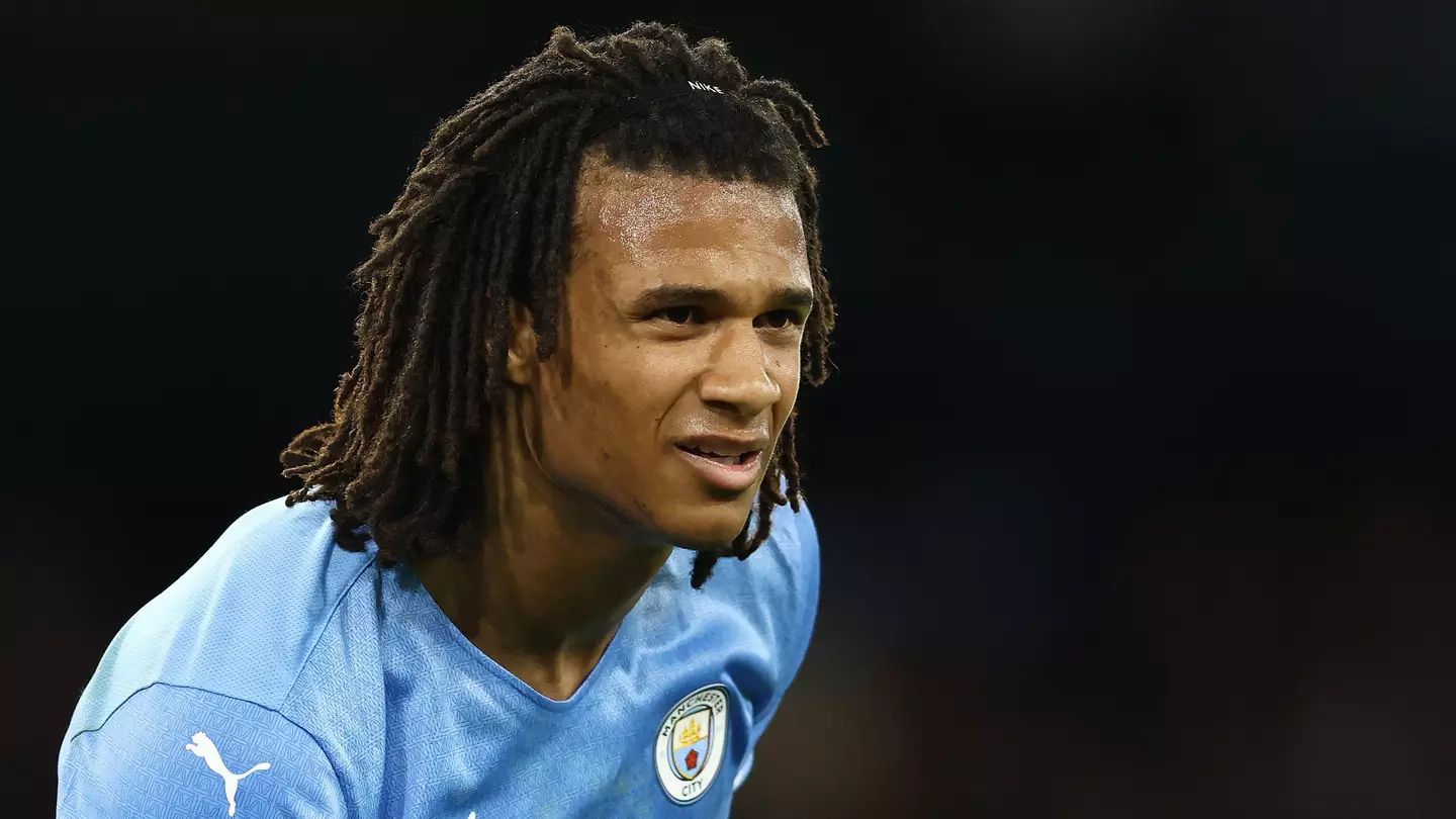 Nathan Ake looks on in Manchester City's home clash against Brighton (Image: Alamy)