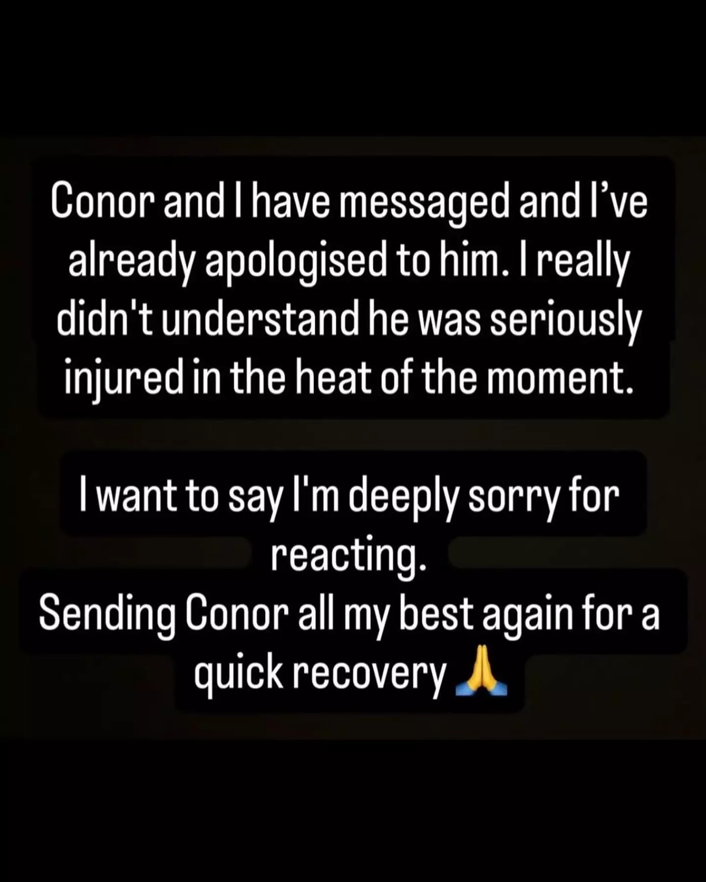 Martinelli took to Instagram to post a statement. Image: Instagram/@gabriel.martinelli