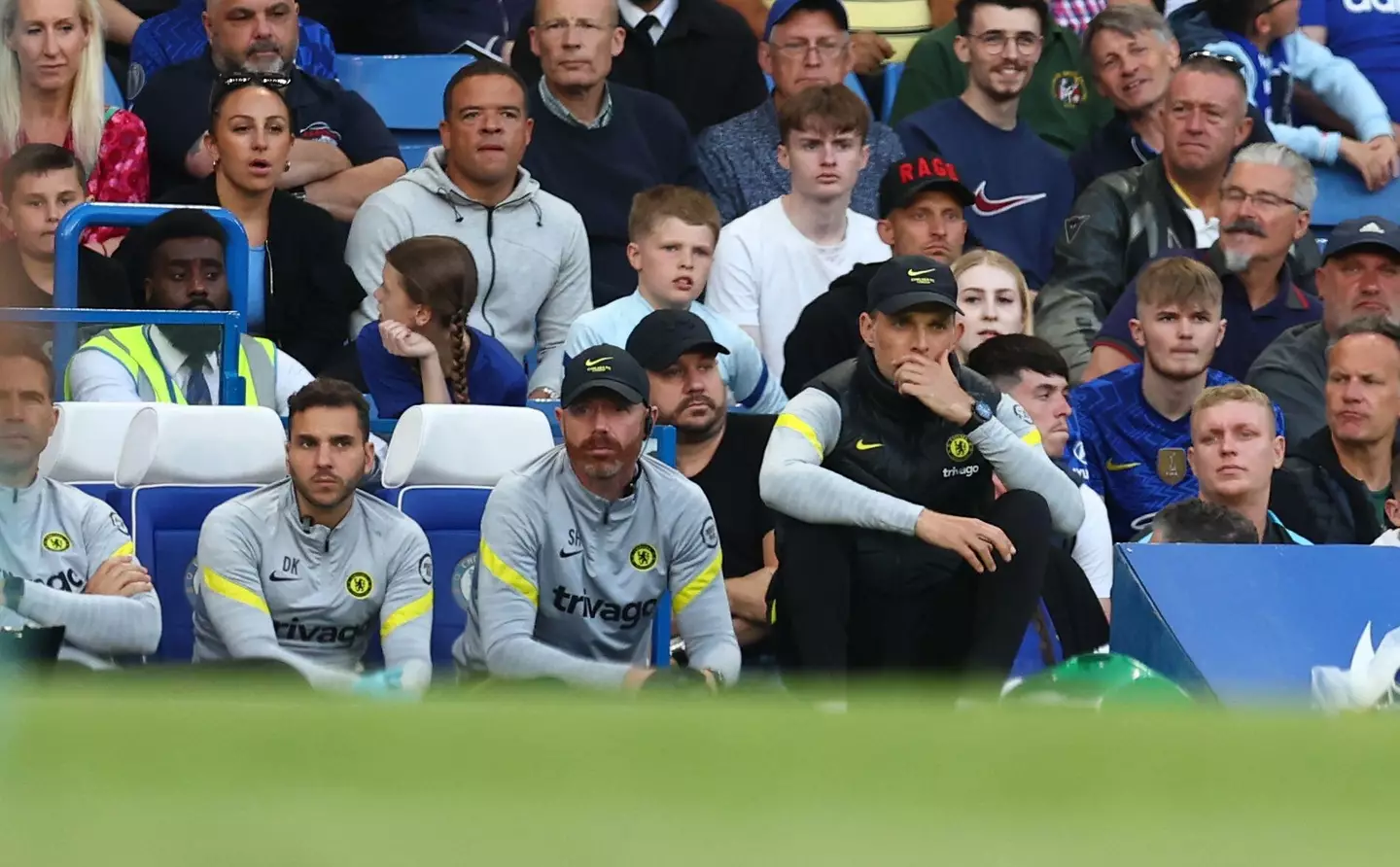 homas Tuchel manager of Chelsea during the Premier League match at Stamford Bridge, London. (Alamy)