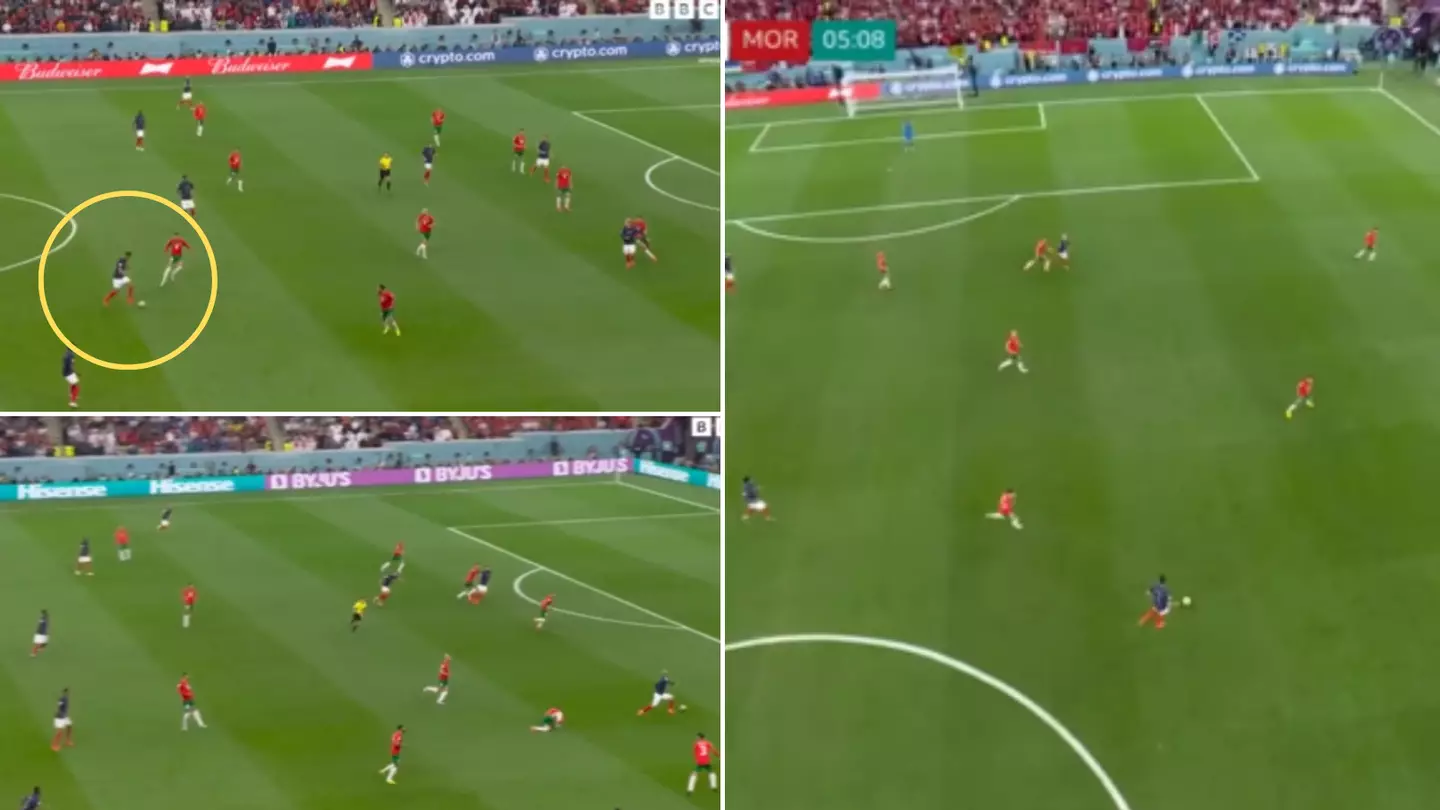 Raphael Varane played stunning 'line-breaking pass' for France's goal against Morocco, fans can't get enough