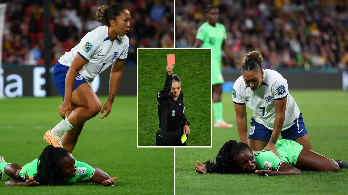 How many games will Lauren James be banned for after World Cup red card vs Nigeria?