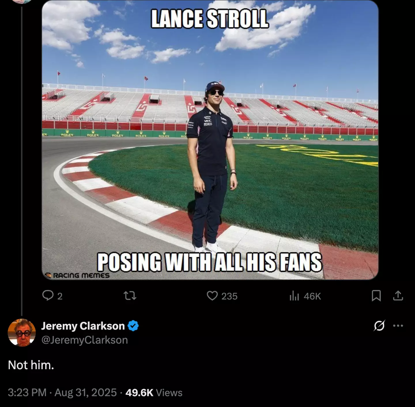 Image: Twitter/@JeremyClarkson