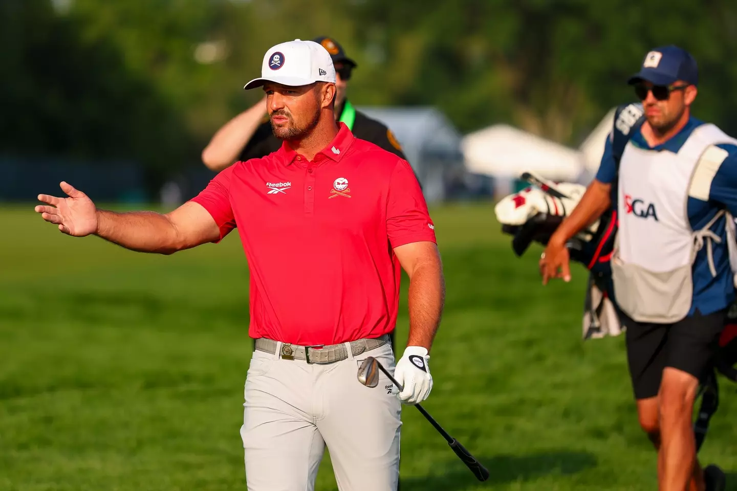 Bryson DeChambeau did not have the best start to his US Open defence. Image: Getty