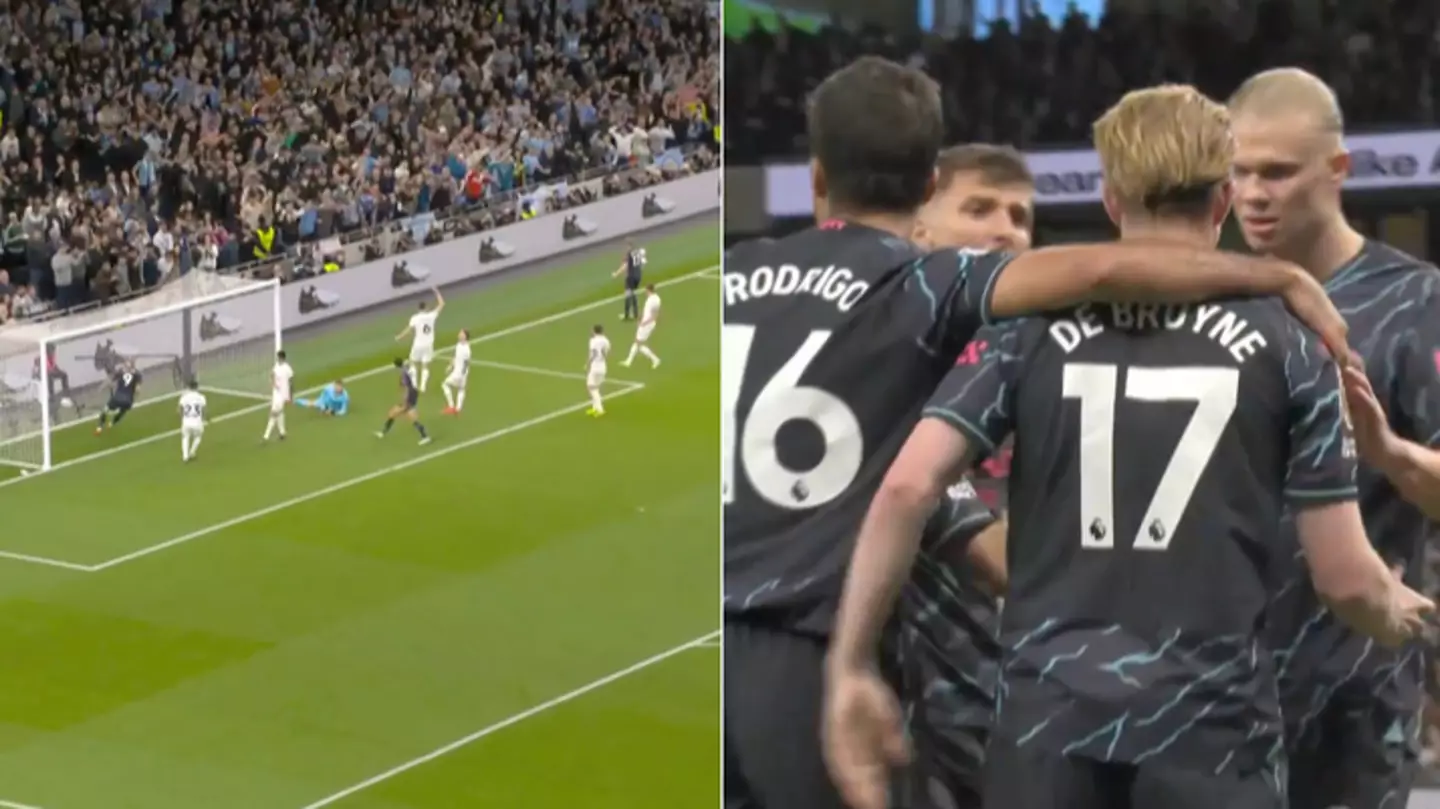 Stadium erupts after Man City score as Tottenham fans immediately belt out chant for Arsenal