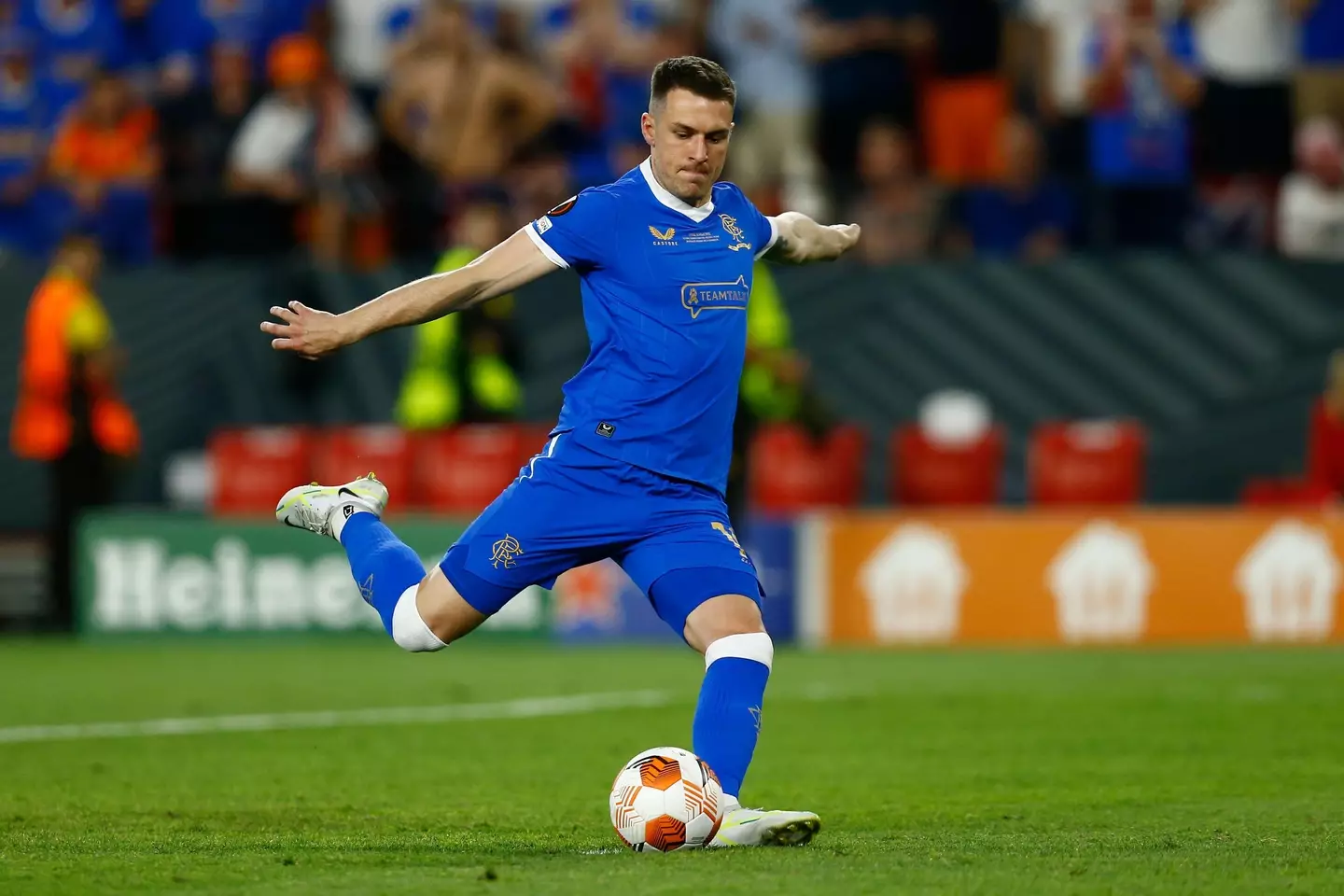 Ramsey failed to convert from the spot. Image