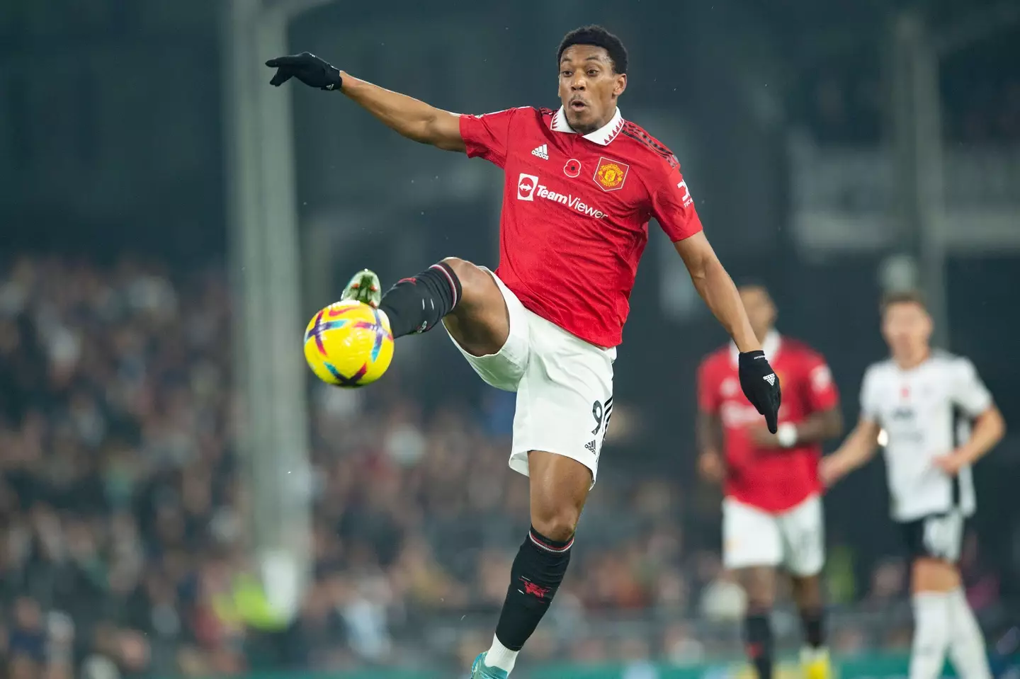 Martial in action during United's 2-1 win over Fulham on Sunday. (Image